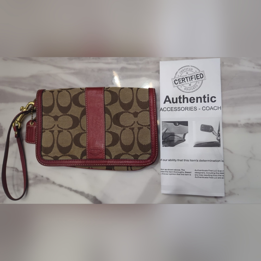 Coach Monogram Wristlet with Certificate of Authenticity